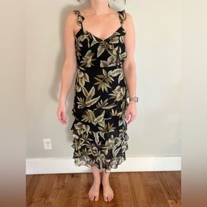 Asos Black Floral Dress